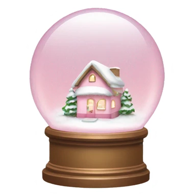 A light pink snow globe sticker