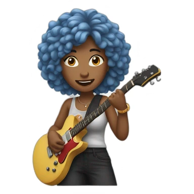 woman doing a rock sing sticker