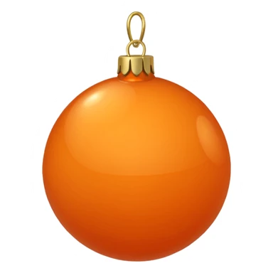 orange christmas ball sticker