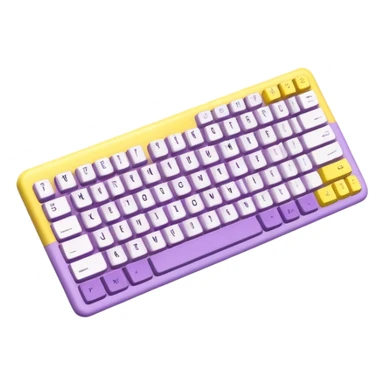 Keyboard in lilac and yellow colors sticker