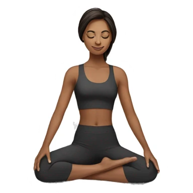 Yoga brunette sticker