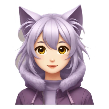 Cat girl anime art, 🎨 sticker