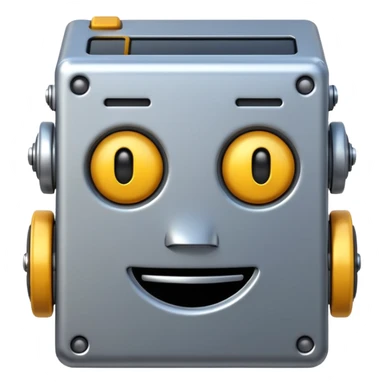 emoji d'un robot souriant écrivant sur un bloc-notes sticker