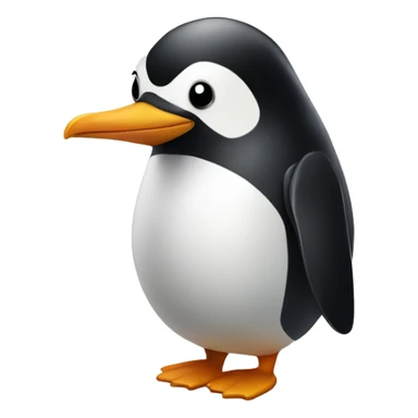 pinguin with mustache sticker