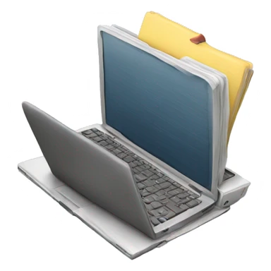 laptop and notepad sticker