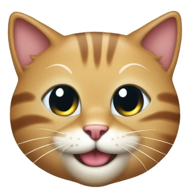 head persa cat smilling happy face sticker