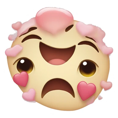 Happy crying face with hearts sticker