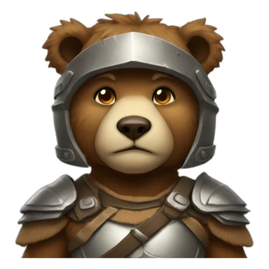 cute bear warrior sticker