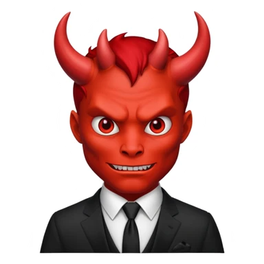 devil with tie sticker