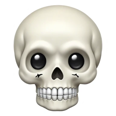Kawaii skull sticker
