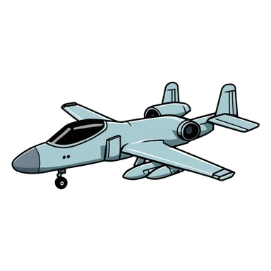 A-10 Warthog attack plane sticker