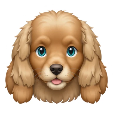 Light tan cocker spaniel with turquoise eyes sticker