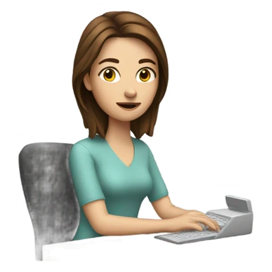 video editor woman brown hair sticker