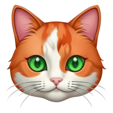 calico cat with green eyes  sticker