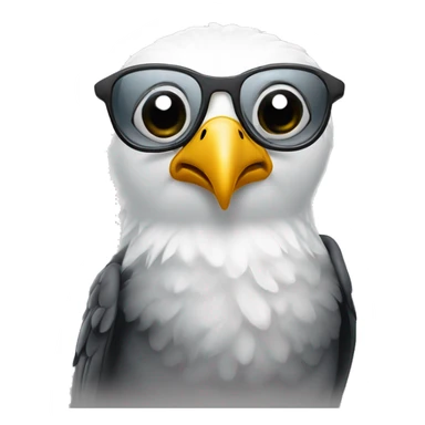 Wütende Möwe mit Brille sticker