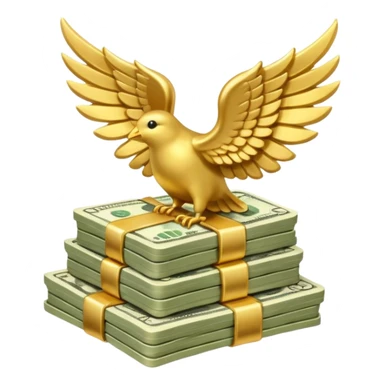 money with wings sticker