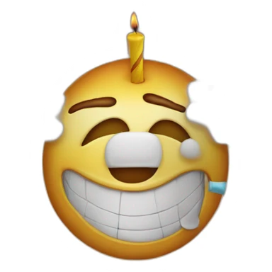 Happy birthday inside no smoking cercle sticker