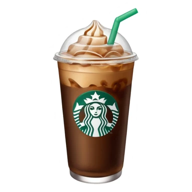Starbuck ice coffee with ice cubes sticker