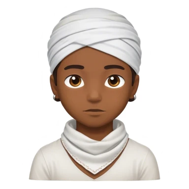 Boy in white bandana  sticker