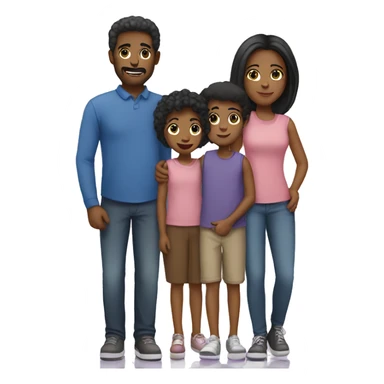 Family of five sticker