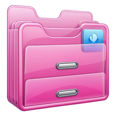 pink app drawer folder sticker