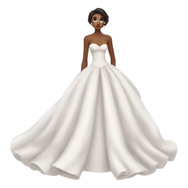 Strapless Mila Nova wedding gown sticker