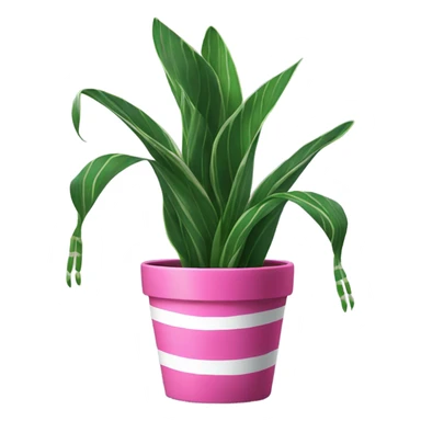 Snake plant in pink pot sticker