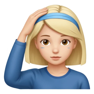 Make a hand taping a girls head sticker