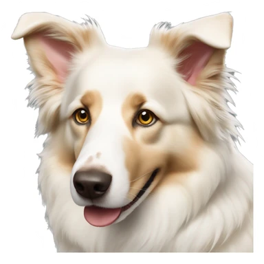 Cream white coloured  Aussie shepherd  sticker