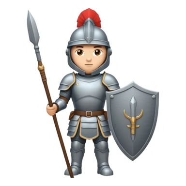 Guard – Armored soldier with spear or halberd sticker