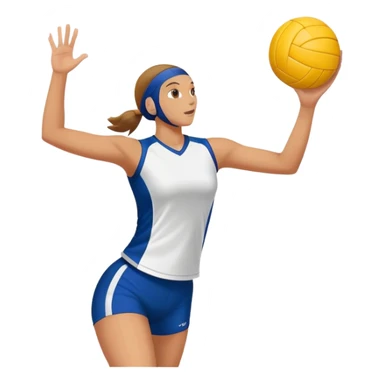 Hitting volleyball sticker