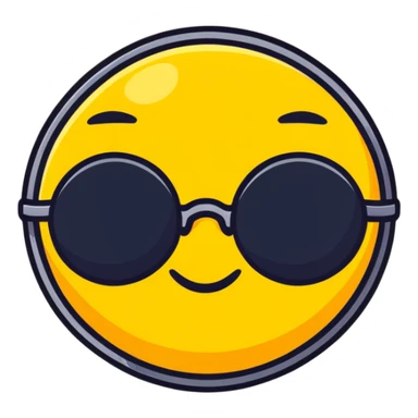 Sleep emoji with sunglasses  sticker