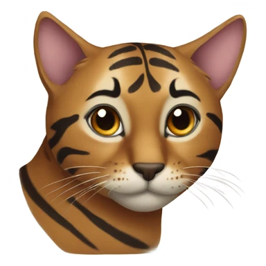 Brown tiger cat sticker