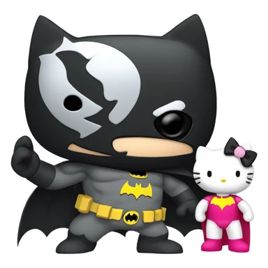 Hello kitty with Batman sticker