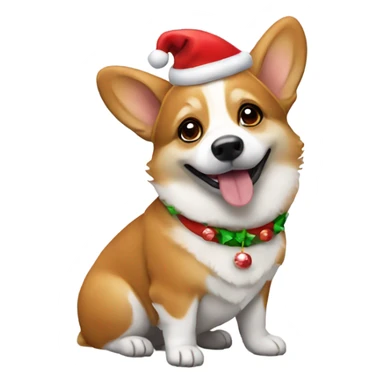 Corgi in christmas outfit sticker