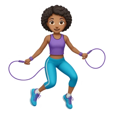 Black girl jumping rope sticker