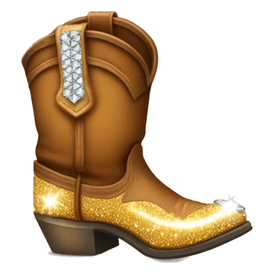 Cowboy boots that have a sparkling diamond shine  sticker