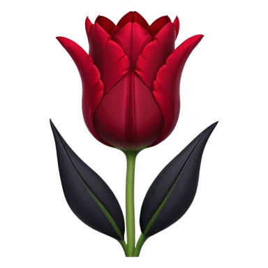 goth tulip with black petals, dramatic lighting sticker