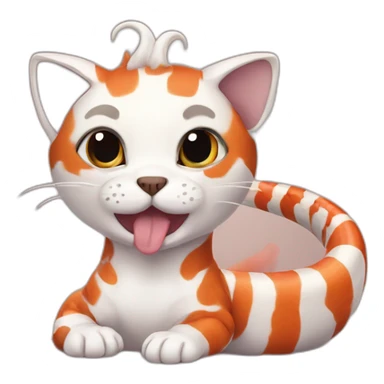 CAT DOG milk snake dragon sticker