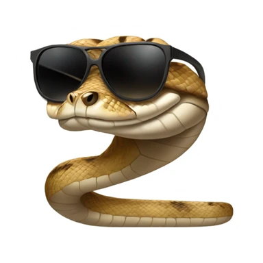 Rattlesnake wearing sunglasses sticker