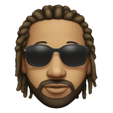 Drake with sun glasses and dreads  sticker