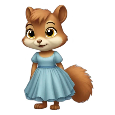 Sad Squirrel in a dress sticker