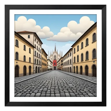 milan city street sticker