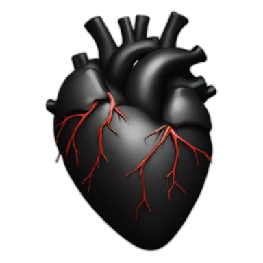 black real Heart sticker