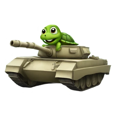 Turtle on a tank sticker