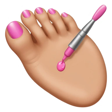 Crest an emoji of toes being painted sticker