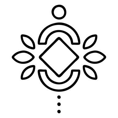 stencil pattern in boho style sticker