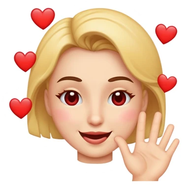 Smirk with a wink and hearts sticker