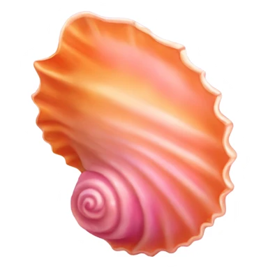 Pink and orange sea shell sticker