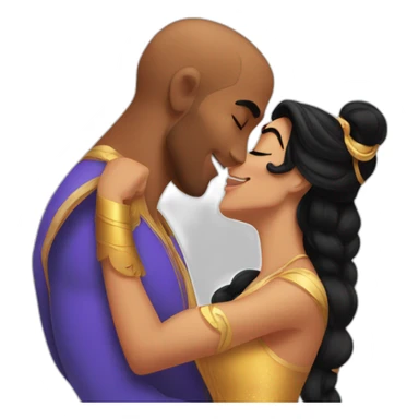Disney Aladdin kissing Hercules sticker